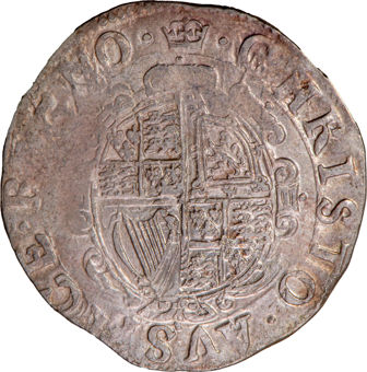 Charles I, Shilling, Tower Mint, m.m. Crown, Ex Messing. Very Fine_rev