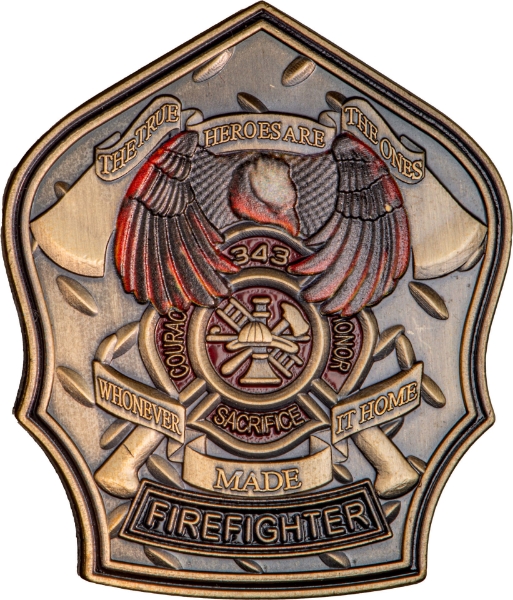Firefighters Plaque in Red_obv