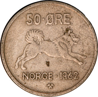 Norway, Olav V, 6-coin Circulated Set_50_ore_rev