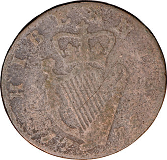 Ireland, George III, Halfpenny 1774-1782. Fair_rev