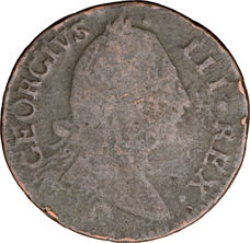 Ireland, George III, Halfpenny 1774-1782. Very Good_obv