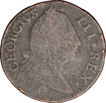 Ireland, George III, Halfpenny 1774-1782. Very Good_obv