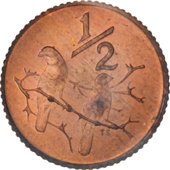 South Africa, 8-coin Mint Set_Half_Cent_rev