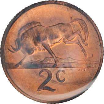 South Africa, 8-coin Mint Set_2_Cent_rev