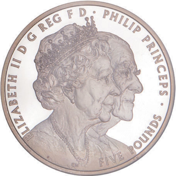 £5 2017 Platinum Wedding, Gem Proof Piedfort Cased_obv