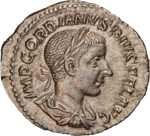 Gordian III Silver Denarius EF_obv