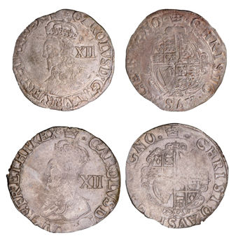 Treasure Shillings of Charles I  from the Messing Hoard
