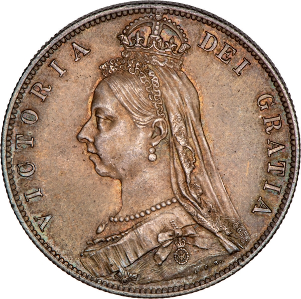 Victoria, Halfcrown, 1889 JH, Uncirculated_obv
