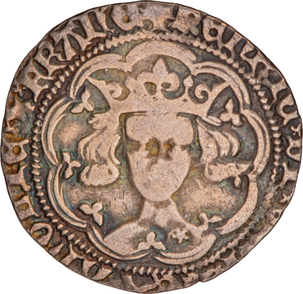 Henry V, 1413-1422, Groat, London Mint, Mullet on right shoulder_obv