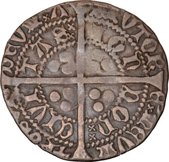 Henry V, 1413-1422, Groat, London Mint, Mullet on right shoulder_rev