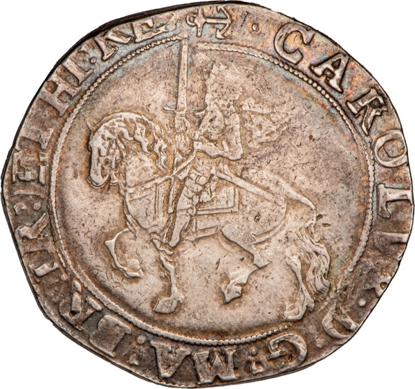 Charles I (1625-1649), Halfcrown, Tower Mint, Type 3a2, Mintmark Anchor_obv