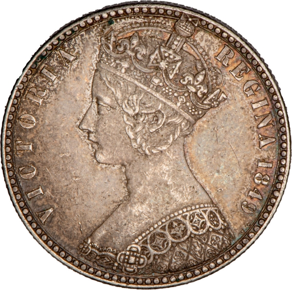 Victoria, Florin, 1849, with WW initials, Extremely Fine_obv