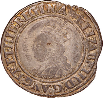 Elizabeth I (1558-1603), Shilling, Second Issue, mm Martlet (1560-1561)_obv