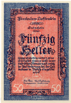 Liechtenstein Complete Set 10-50  Heller Unc_obv_1