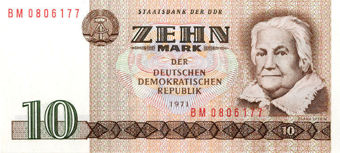 East Germany 1971-5 Set 5-100 Marks P27-31/TBB301-05 Unc_obv_1