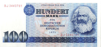 East Germany 1971-5 Set 5-100 Marks P27-31/TBB301-05 Unc_obv_4