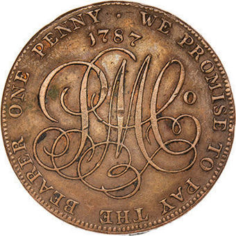 Anglesey Druid Penny Token Extremely Fine_rev