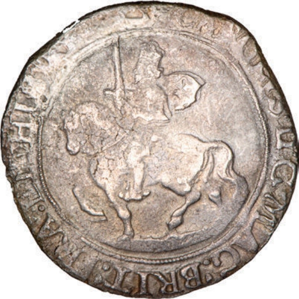 Charles I, Halfcrown, Tower Mint, mm. Triangle. Ex Messing Hoard. Almost Very Fine_obv