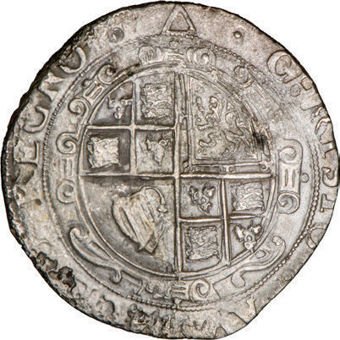 Charles I, Halfcrown, Tower Mint, mm. Triangle. Ex Messing Hoard. Almost Very Fine_rev