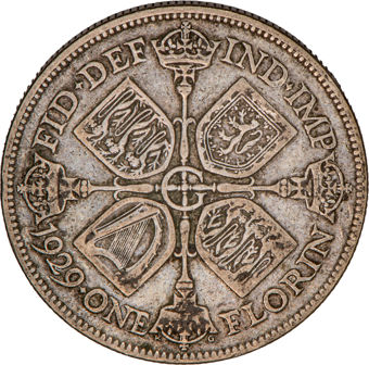 George V, .500 silver Type Set_florin_rev