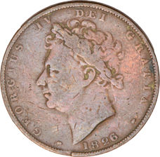 George IV Farthing 2nd Type Fine_obv