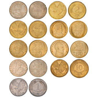 Chile Set of Nine Coins_main