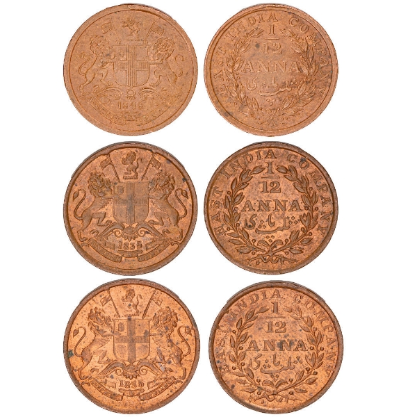 East India Company William IV East India 1835 1/12th Anna