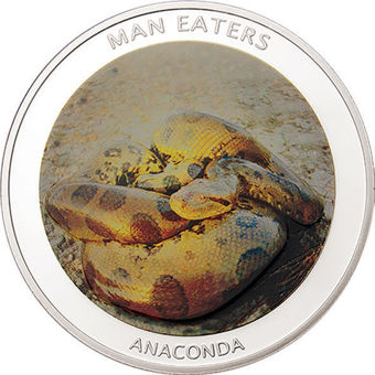 Uganda 100 Shillings 2010, Man Eaters, Anaconda_obv