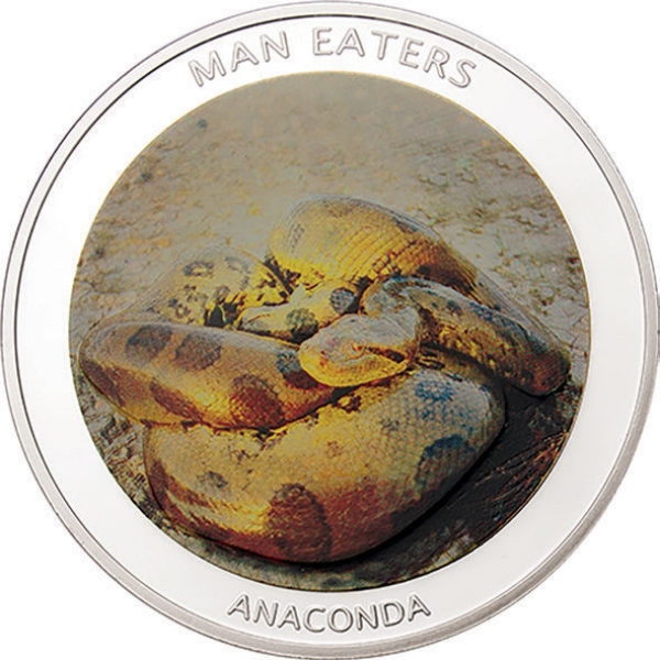 Uganda 100 Shillings 2010, Man Eaters, Anaconda_obv