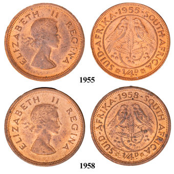 Uncirculated South African farthings