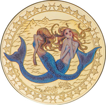 Set of 12 Crown-sized Zodiac Medals_Pisces