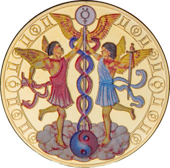 Set of 12 Crown-sized Zodiac Medals_Gemini