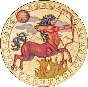 Set of 12 Crown-sized Zodiac Medals_Sagittarius