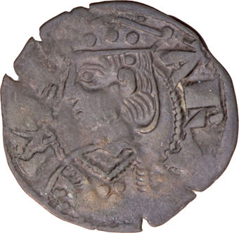 Spain, Aragon, Jaume II denier, Very Fine_obv