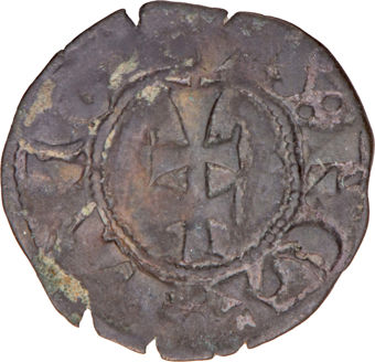 Spain, Aragon, Jaume II denier, Very Fine_rev