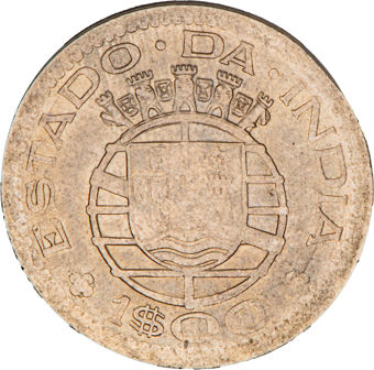 Portuguese India, 1 Escudo 1958-59, Extremely Fine_obv