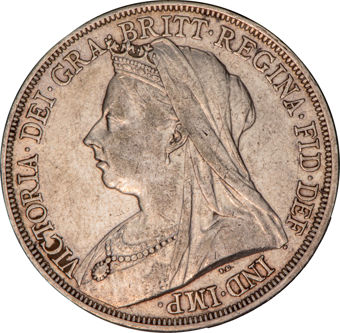 Victoria, Old Head Crown, 1893, VF_obv