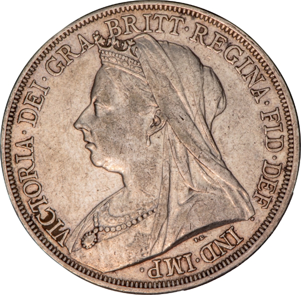 Victoria, Old Head Crown, 1893, VF_obv