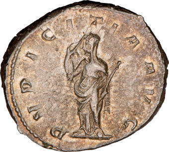 Herennia Etruscilla, Wife of T. Decius., Rome - A.D. 250. AR Ant. PVDICITIA AVG._rev