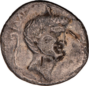 Mark Antony, 44-30 BC, AR Denarius, military mint moving with Antony in Asia Minor, 42 BC._obv