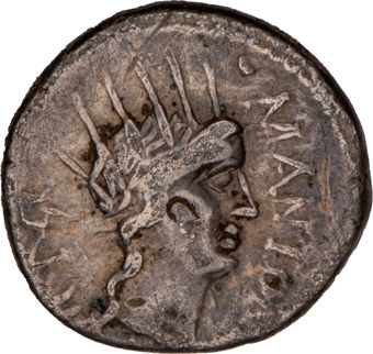Mark Antony, 44-30 BC, AR Denarius, military mint moving with Antony in Asia Minor, 42 BC._rev