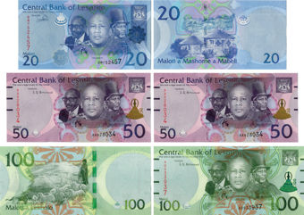 Lesotho 20-100 Maloti 2019-21 PW27-9 Unc