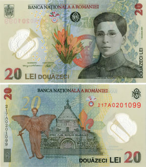 Romania 20 Lei 2021 Polymer Unc