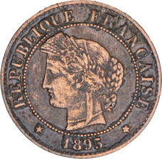 France, Third Republic, 1 centime. Very Fine_obv