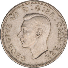 George VI Shilling English 1949 Uncirculated_obv