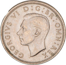 George VI Shilling English 1951 Uncirculated_obv