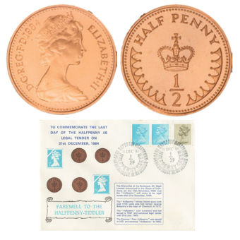Halfpenny Cover with 1984 1/2p