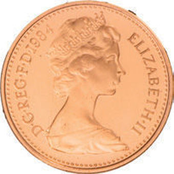 Halfpenny Cover with 1984 1/2p_obv