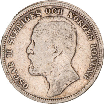 Sweden 1 Kroner Early Oscar_obv
