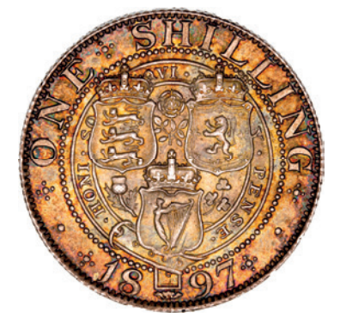 Victoria, Shilling, 1897 Old Head, Uncirculated_rev